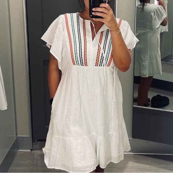 Knox Rose A-Line Kimono Flutter Sleeve Dress, Small - Picture 3 of 5